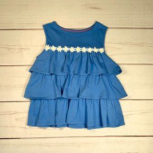 Mini Boden Tiered Ruffle Top, Size 9-10, NWOT